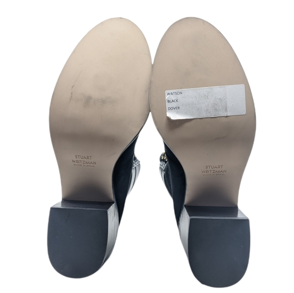 NEW Stuart Weitzman Watson Black Lace Up Boot Size 6 - Picture 5 of 8